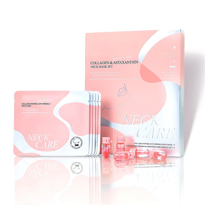 Neck Care Set - Collagen Mask + Astaxanthin Serum
