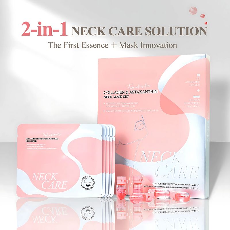 Neck Care Set - Collagen Mask + Astaxanthin Serum