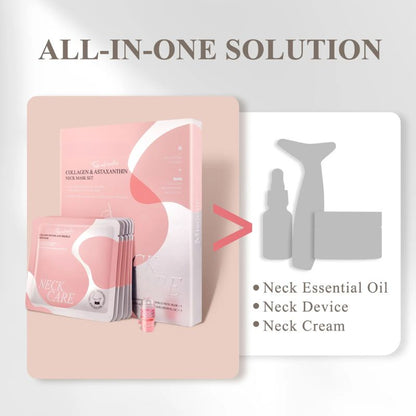 Neck Care Set - Collagen Mask + Astaxanthin Serum